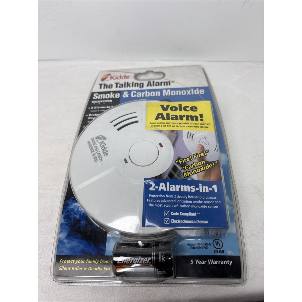 Kidde KN-COSM-B The Talking Alarm Smoke, Fire & Carbon Monoxide Detector